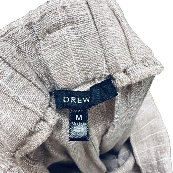 ANTHROPOLOGIE DREW Linen-Blend Pant Wide Leg Crop Tie Waist medium - Picture 2 of 7